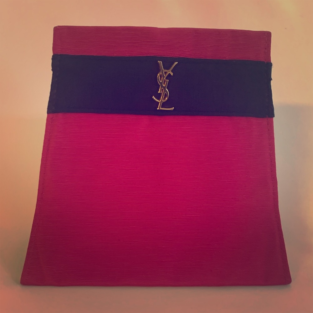 Yves Saint Laurent Parfum pink black Makeup Bag